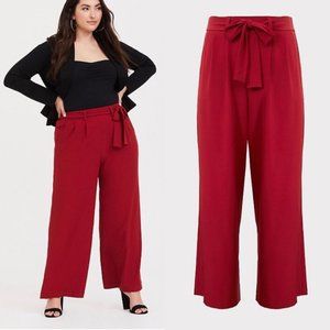 Torrid size 1 Red wide leg dress pants
